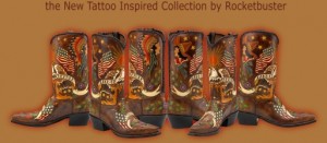 tattoo-inspired-western-boots Western boots inspired by tattoo themes